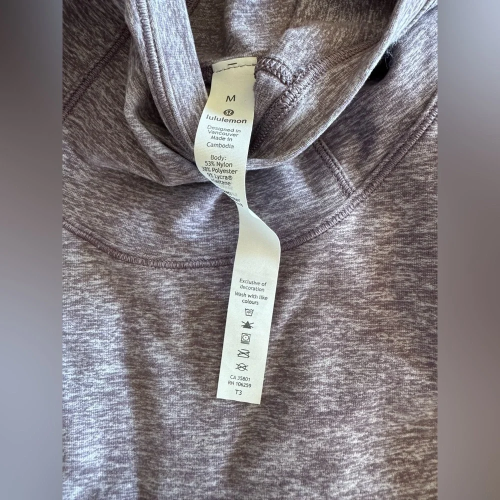 Lululemon Womens Ready to Rulu Hoodie Pullover Medium Heathered Mulberry EUC - Picture 3 of 13